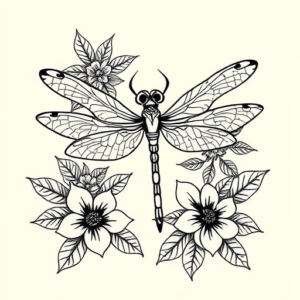 Hawaiian Dragonfly Tattoo
