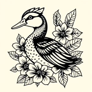 Hawaiian Duck Tattoo