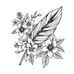 Hawaiian Feather Tattoo