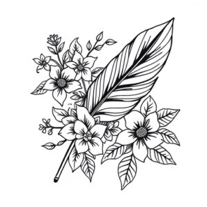 Hawaiian Feather Tattoo