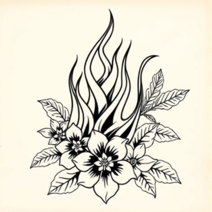 Hawaiian Flame Tattoo