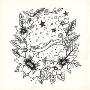 Hawaiian Galaxy Tattoo