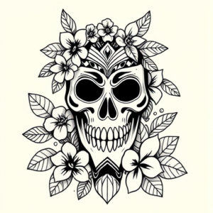 Hawaiian Ghostface Tattoo