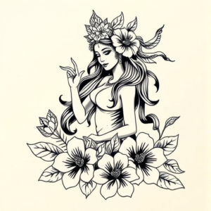 Hawaiian Goddess Tattoo