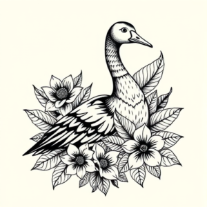 Hawaiian Goose Tattoo