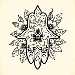 Hawaiian Hamsa Tattoo