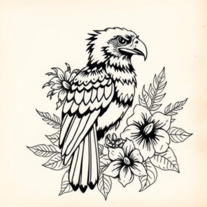 Hawaiian Hawk Tattoo