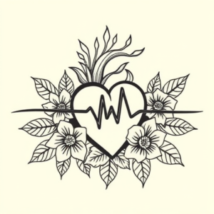 Hawaiian Heartbeat Tattoo