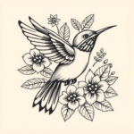 Hawaiian Hummingbird Tattoo