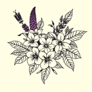Hawaiian Lavender Tattoo