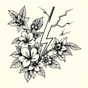 Hawaiian Lightning Tattoo