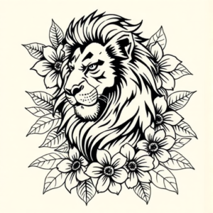 Hawaiian Lioness Tattoo