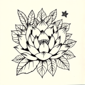 Hawaiian Lotus Tattoo