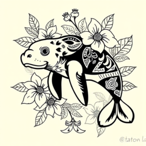 Hawaiian Manatee Tattoo