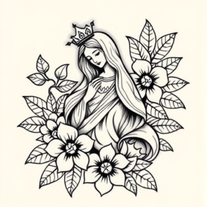 Hawaiian Mary Tattoo