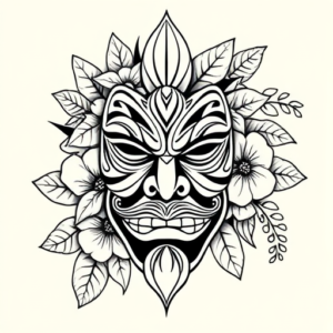 Hawaiian Mask Tattoo