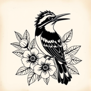 Hawaiian Mockingbird Tattoo