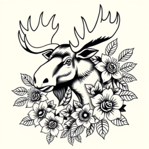 Hawaiian Moose Tattoo