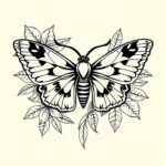 Hawaiian Moth Tattoo