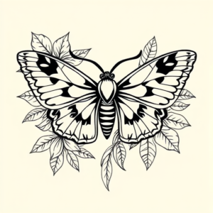 Hawaiian Moth Tattoo