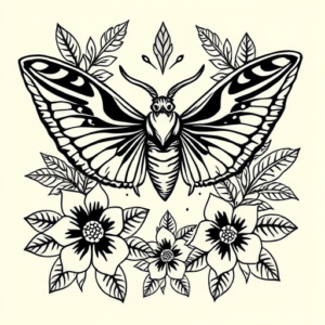 Hawaiian Mothman Tattoo