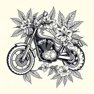 Hawaiian Motorcycle Tattoo