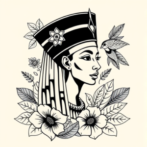 Hawaiian Nefertiti Tattoo