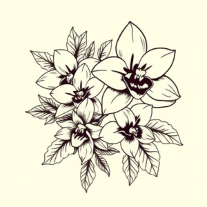 Hawaiian Orchid Tattoo