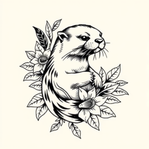 Hawaiian Otter Tattoo
