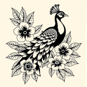 Hawaiian Peacock Tattoo