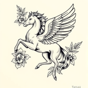Hawaiian Pegasus Tattoo