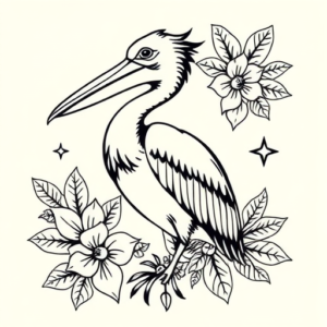 Hawaiian Pelican Tattoo