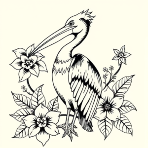Hawaiian Pelican Tattoo