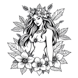 Hawaiian Persephone Tattoo