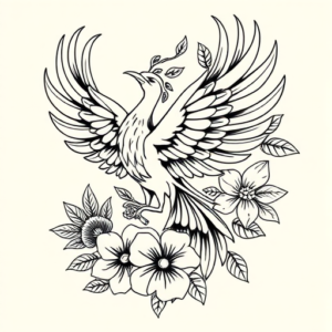 Hawaiian Phoenix Tattoo