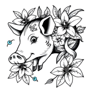 Hawaiian Pig Tattoo