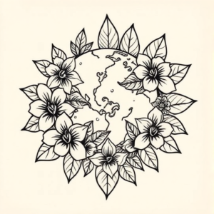 Hawaiian Planet Tattoo