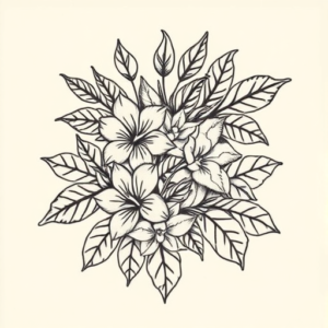 Hawaiian Plant Tattoo