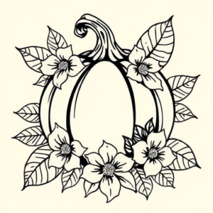 Hawaiian Pumpkin Tattoo