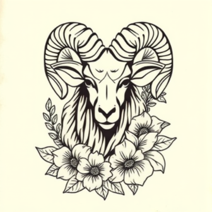 Hawaiian Ram Tattoo