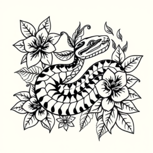 Hawaiian Rattlesnake Tattoo
