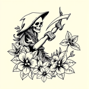 Hawaiian Reaper Tattoo