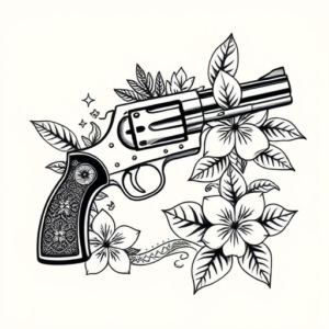 Hawaiian Revolver Tattoo