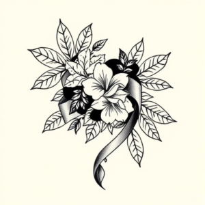Hawaiian Ribbon Tattoo