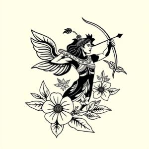 Hawaiian Sagittarius Tattoo