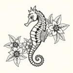 Hawaiian Seahorse Tattoo