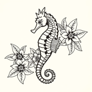Hawaiian Seahorse Tattoo