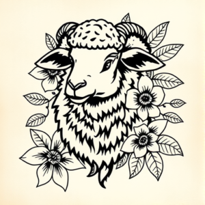 Hawaiian Sheep Tattoo