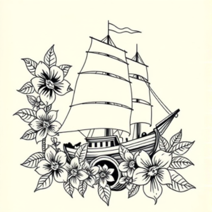 Hawaiian Ship Tattoo