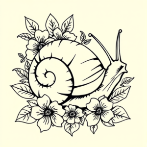 Hawaiian Snail Tattoo